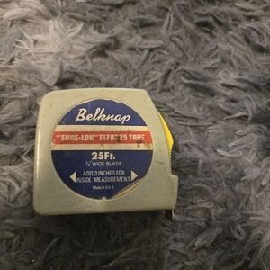 Vintage Belknap "Blue Grass" BG1000!Long‎ Steel Tape Measure 100 ft USA